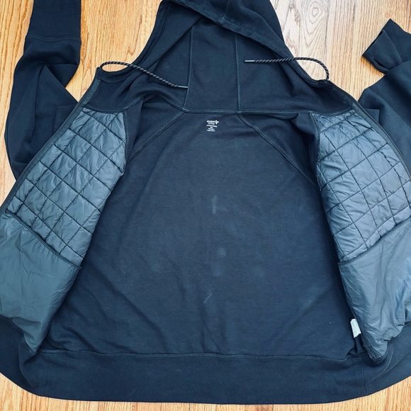 OLD NAVY BLACK Zip Up Long Sleeve Soft Slouchy Dynamic Fleece Hybrid Hoodie XXL - Picture 13 of 16